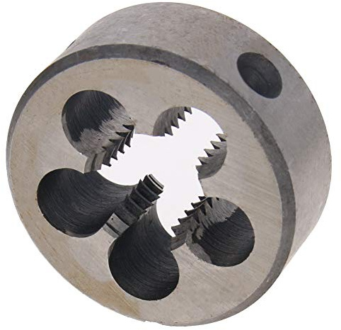 Utoolmart M18 x 2,5 metrische runde Schneideisen Linksgewinde, Maschinen-Schneideisen aus Stahllegierung, 1 Stück
