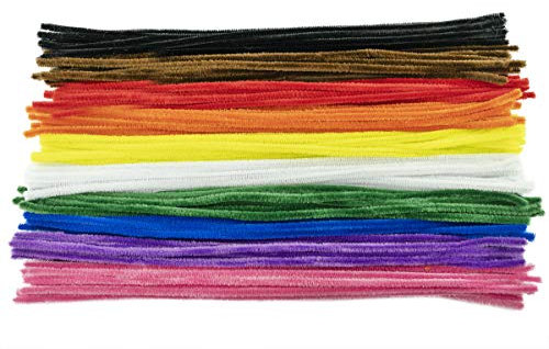 MCE-Commerce A280850 Pfeifenreiniger 100 Stück Länge 50 cm Ø 8 mm farbig Sortiert, Bunt, 8x500mm