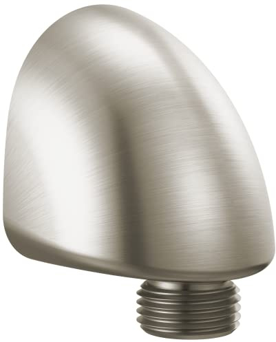 Delta Faucet Wall Supply Elbow for Hand Held Shower Brushed Nickel, Wall Union Water Supply, Wall Elbow for Hand Shower, Brushed Nickel Shower Wall Union, Lumicoat Stainless 556-SS-PR