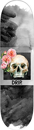 DRIP Skateboards | Rose Skull Skateboard Deck 7.875 | Inkl. Griptape & Sticker | 7-Ply Canadian Maple Deck 20,0025cm