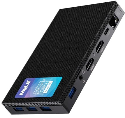 MeLE Fanless Mini PC Lüfterlos Quieter3Q Celeron N5105 8GB 128GB Small Desktop Computer Unterstützen Linux, M.2 SSD, WiFi 5, Gigabit Ethernet, BT5.1 für Industries, IoT