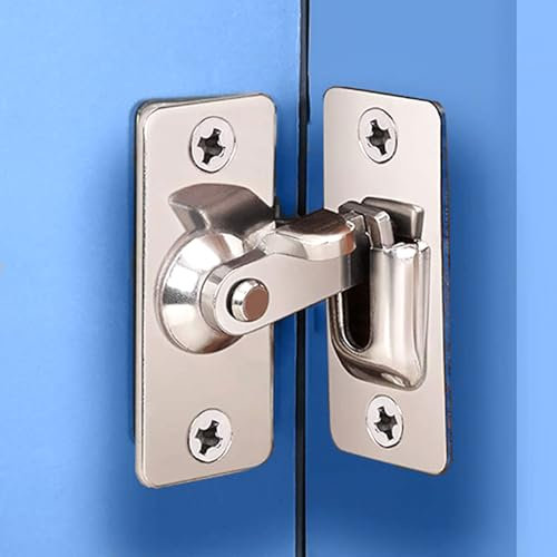 ZiYuya 90 gradi porta hasp blocco latch, Serratura per porta scorrevole angolo rettangolare porta serratura serratura bullone memoria porta scorrevole serratura serratura bullone chiavistello bullone