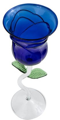 NAMOARLY Flower Wine Glass Decorative Glass Wine Goblet for Party Cocktail Stylish Home Barware