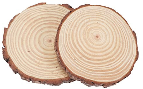 Supvox 2 Stück Garten Trittsteine aus Kunststoff in Khaki 21,5cm Holz Gartenpflasterholz Dekorative Gartendekoration für Gehwege und Außenbereich