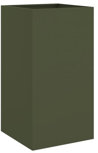 vidaXL Jardinera Acero Verde Oliva 42x38x75 cm