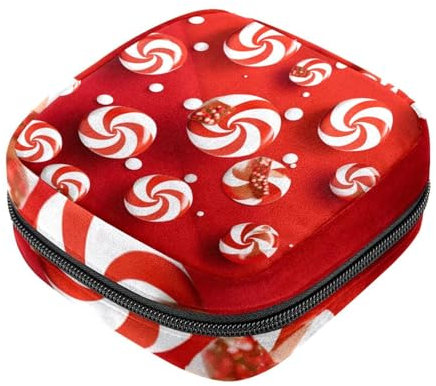 Periodenbeutel, Aufbewahrungstasche für Damenbinden, Weihnachtsbonbons und Farbe, Tampon-Tasche für Geldbörse