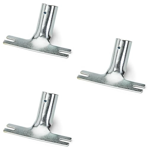 TRIUSO Stielhalter aus Metall verzinkt Metallstielhalter Ø 24 mm für Besen Besenstiel (3 Stück)