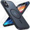 TOCOL Magnetic for iPhone 16 Case 6.1-Inch, Fit for MagSafe, Upgraded [Full Camera Protection], [14FT Military Grade Drop Tested] Shockproof Slim Translucent Matte Back Phone Cover (Black)