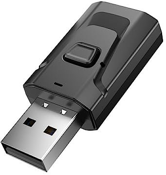 SUIOPPYUW Trasmettitore Audio Ricevitore 4 in1 Adattatore USB Compatibile con Bluetooth 5.0 Funzione di Chiamata Riduzione del Rumore per Computer TV per Auto