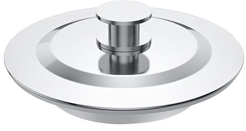 Sink Plugs Bathroom Plug, Stainless Steel Bathroom Basin Plug with Rubber Ring Drain Stopper Sink Pop Up Plugs Replacement Universal Sink Stopper for Bathtub Washbasin Kitchen Sewers (40mm-45mm)