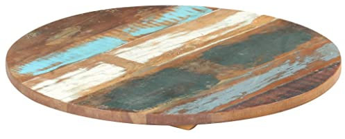 UJCHVHN Home Garden,Runde Tischplatte 40 cm 25-27 mm Massivholz Altholz