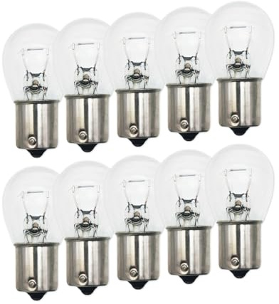 Lanuovx P21W 6V 21W 10 x Bremslicht Birne BA15S Glühlampe – Hochwertiger Ersatz für Auto, Motorrad, LKW.Bremslicht, Rücklicht, 6V 21W, BA15S Sockel