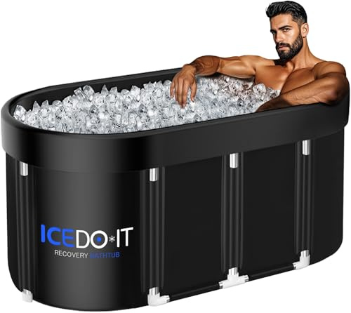 Tomaje Upgrade 129Gal Ice Bath Tub for Athletes,Collapsible Cold Plunge Tub
