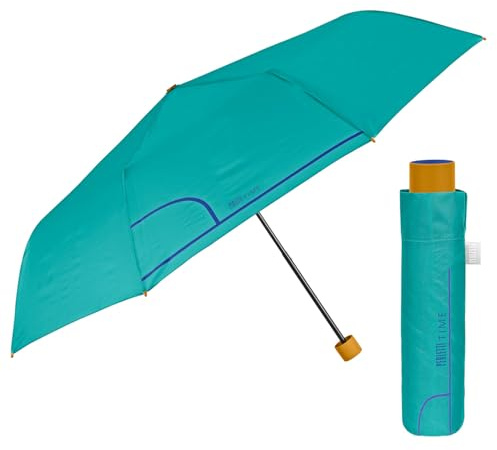 PERLETTI Paraguas Plegable Mujer Antiviento - Paraguas Compacto Resistente Manual - Paraguas Mini Pequeño Ligero de Bolso - Sombrilla Lluvia Portátil - Diámetro 97 cm