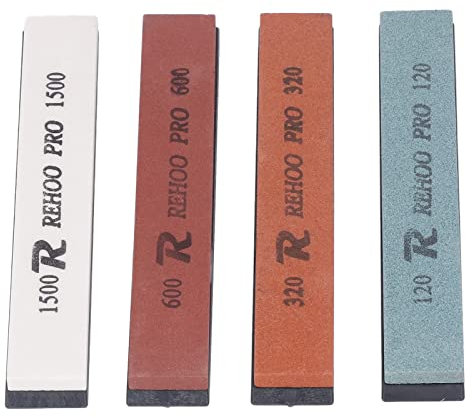 TARSHYRY Whetstone, Knife Sharpener Stone 4PCS Knife Sharpening Stone with 120 320 600 1500 Grit Sharpening for Chef, Scissors, Chisels and Axes