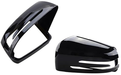 Tür Spiegelkappen Für Benz W204 C207 W212 W221 C218 Rückspiegelkappe Flügelseitenspiegelabdeckung Gehäuse Autozubehör Abdeckungen(Glossy Black)