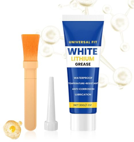 Grasso al Litio Bianco in Tubo | Crema Lubrificante Impermeabile per Ingranaggi,Grasso per Cuscinetti Ruota,Per Proprietari Auto Appassionati E Meccanici Fai Da Te