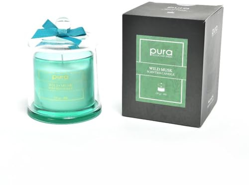 Candela profumata Wild Musk 230g in campana di vetro – Profumo muschiato intenso – Idea regalo elegante