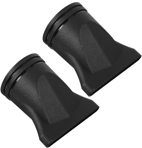 PLAFOPE Accessorio Diffusore per Asciugacapelli 2 Pezzi Diametro 4,5cm Ugello Concentratore in Plastica Nera per Styling Professionale Salone Chioma Ricci e Mossi