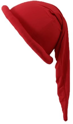 LEKTIST Gnome Hat, Dwarf Hats Gnome Party Hats for Christmas Fairy Tale Cosplay Men Dwarf Costume Accessories Headwear Halloween (Red)