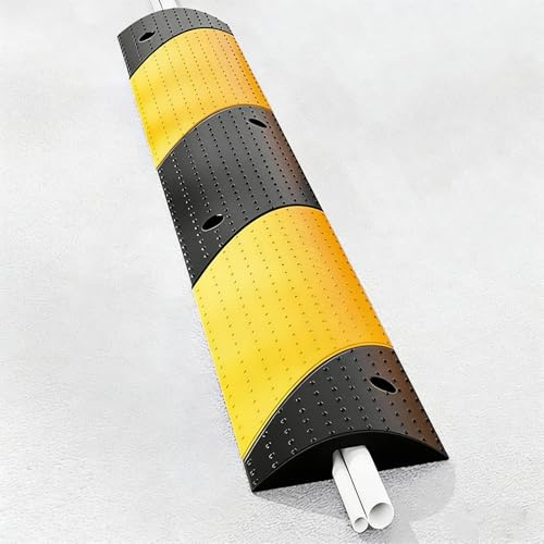 100 Cm Passacavo, 1 Canale Passacavi in Gomma per Fori, Alta Visibilità Dossi Artificiali, Facile da Installare, per Strade ad Alto Traffico