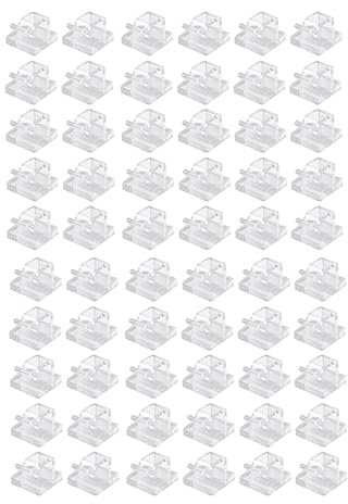 Juego de 60 clips de cables, fijación de cables eléctricos, soportes de cables autoadhesivos, fijación de cables y guirnaldas luminosas, para paredes y oficinas