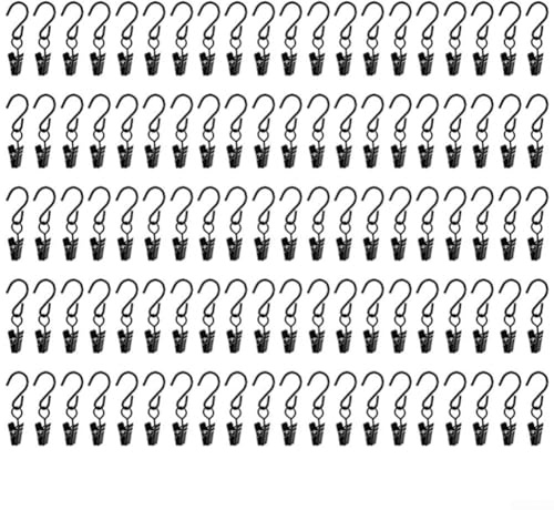 Ganci a S in metallo per appendere tende, luci per feste, tende, bandiere e striscioni, clip resistenti per fissaggio sicuro all'interno e all'esterno