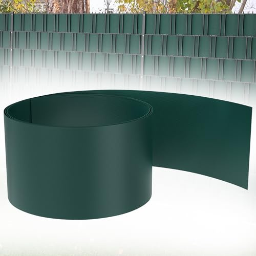 TATIVALO Lot de 30 bandes brise-vue en PVC pour clôture de jardin - 19 x 250 cm - Résistant aux intempéries, aux UV et indéformables - Vert - Protection contre le vent et les regards indiscrets pour