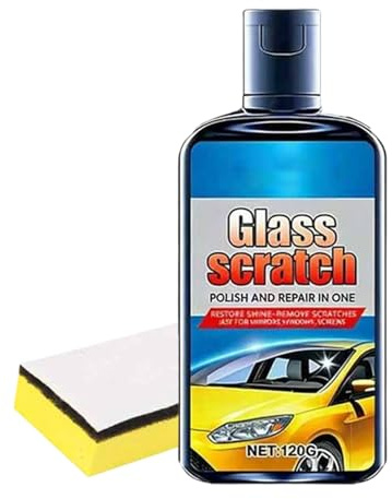 Iouyjiu Quitarañazos para es | Líquido reparador 120 ml,Quitarañazos para | Esponja para Hogar, Automoción, Autocaravanas, SUVs, Camiones, Ventanas y Parabrisas