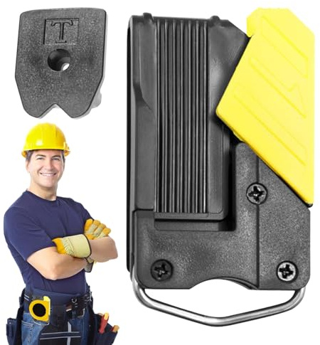 Supporto per metro a nastro per cintura, fibbia estraibile a presa rapida, resistente, fondine per trapano con meccanismo di bloccaggio con gancio a clip per cintura, design industriale, tattico, per