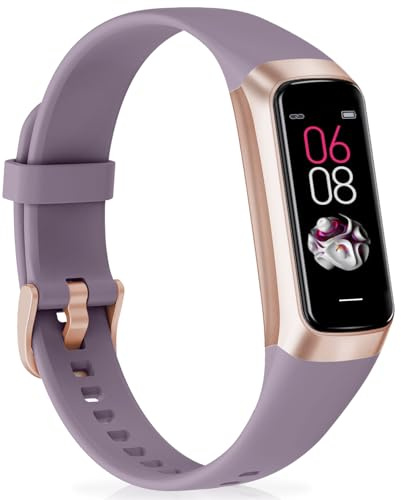 KWEROE Fitness Tracker, Activity Trackers with 24/7 Heart Rate, Blood Pressure Sleep Monitor, 1.10 AMOLED Color Screen Step Counter, Calorie Health Smart Watches Pedometer for Women Men