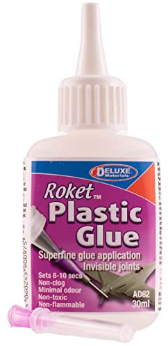 Deluxe Materials AD62 Liquid 30ml Adhesive and Glue - Rubber (Liquid, Bottle, Pink, White, 30 ml, 1 Piece)