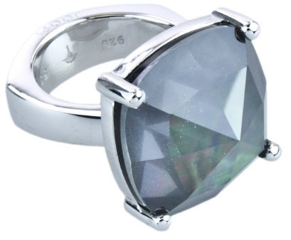 Joop Damen-Ring 925 Silber Zirkonia Rundschliff grau