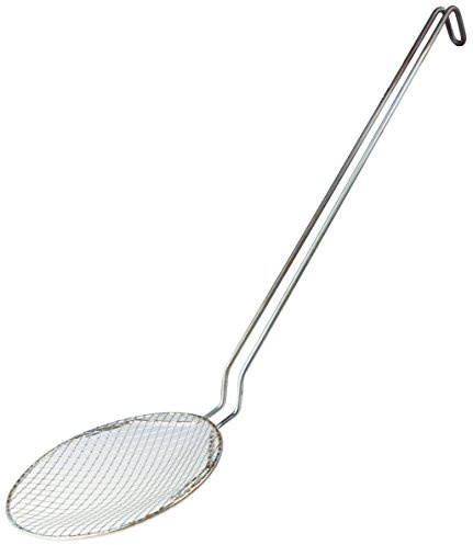 Pentole Agnelli – Schaumlöffel aus Edelstahl mit einem verzinnten Drahtgeflecht 20 cm Silber/schwarz