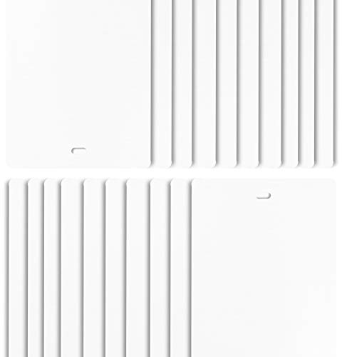 DALIX PVC Vertical Blind Replacement Slats Curved Smooth White 70.5 x 3.5 (20-Pack)