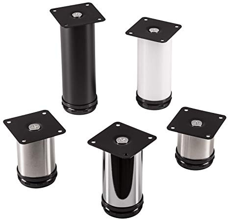 SOTECH 4er-Set Möbelfuß Jimmy schwarz Ø 50 mm/Höhe: 100 mm Bettfuß
