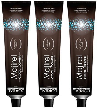 Loreal 3 er Pack Loreal Majirel Cool Cover 50ml 8,11 CC Hellblond Tiefes Asch