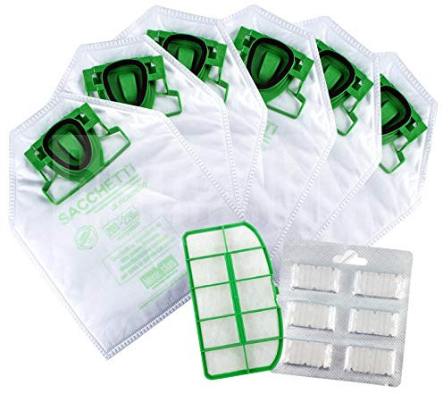 Aspirapolvere SACCHETTI FOLLETTO VK 200 VK 220 6 PZ CON PROFUMI E FILTRI