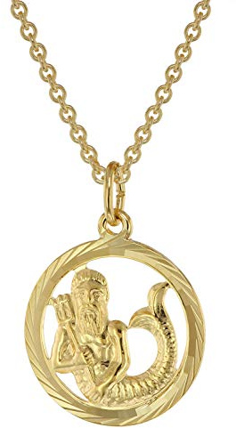 trendor Sternzeichen Wassermann Gold 333 Anhänger Ø 16 mm + Halskette