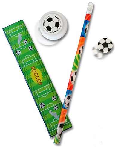 STUWU 12x Schreibset Fußball Mitgebsel für Kindergeburtstag und Schultüte
