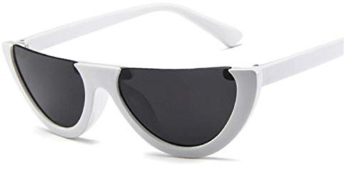 Sunglasses Modische Sonnenbrille Coole Trendige Half Frame Randlose Cat Eye Sonnenbrille Frauen Mode Klar