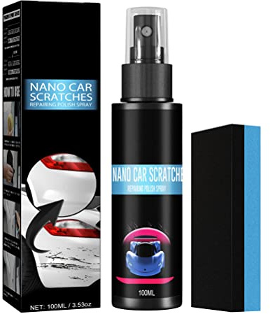 Sahgsa Auto-Kratzer-Entferner, 100ml Spray Autos entfernt alle Kratzer mit Schwamm Schnelle Reparatur Spray Autokratzer zum Entfernen von Schmutz und Flecken auf der Autooberfläche