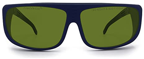 FREEMASCOT OD 8+ 190nm-450nm / 800nm-1100nm Wellenlänge Professionelle Laserschutzbrille für 405nm, 450nm, 980nm, 1064nm Laser