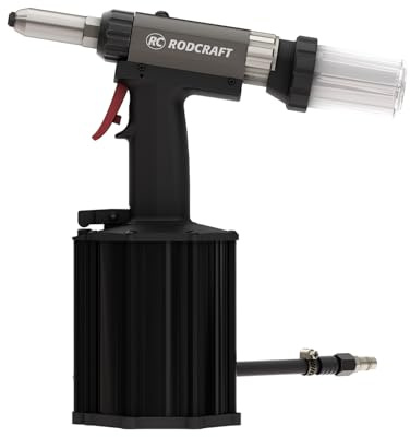 Rodcraft RC6748 Druckluft-Nietpistole, 21 kN Setzkraft | Für Stahl- und Edelstahlblindnieten 4,8–6,4 mm sowie Spezialnieten bis 7,8 mm