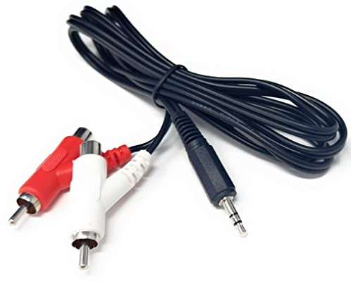 DRUT 1.5m 3.5mm Mini Stereo Jack Plug to 2x Audio Lead Cable 5ft | Stackable Male & Female RCA Phono Plugs