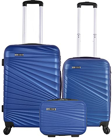 Juego de Maletas Rígidas 3 pzs. Maleta Cabina 56 cm, Maleta Mediana 66 cm, y Neceser 23 cm