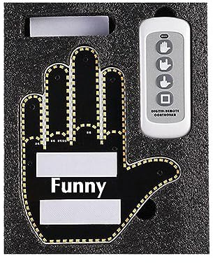 Lumière amusante de doigt de voiture avec télécommande, donnez à l'oiseau, l'amour et la vague aux conducteurs, panneaux de rage routier, lumière LED, accessoires de voiture pour homme et femme