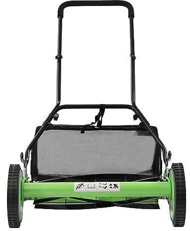 Tondeuse hélicoïdale manuelle avec paniers de ramassage à herbe, tondeuse à gazon manuelle, 5 lames en acier, largeur de coupe 50 cm, pour l'entretien de l'élévateur de pelouse dans le jardin