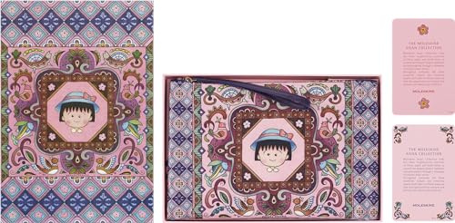 Moleskine Gift Set Sakura di Momoko Sakura, 2 Taccuini Edizione Limitata, Layout a Righe e Copertina Rigida, Formato Large 13 x 21 cm, e Pochette in Scatola Riutilizzabile, Collezione Asiatica 2024
