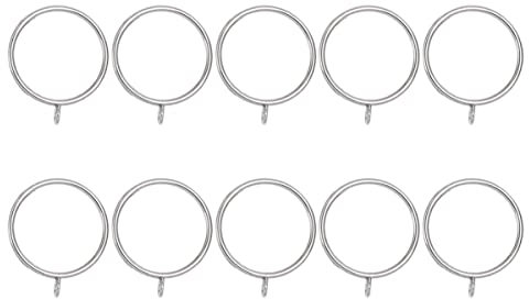 PRETYZOOM 10st Vorhangring Gardinenstangenringe Ringe Haken Aufhänger Robuster Kleiderständer Haken Aus Edelstahl Duschringe Für Vorhang Badetuchhaken Metall Rostfreier Stahl Runden Rom